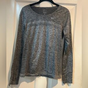 Nike Gray Dri fit  Long Sleeve Top